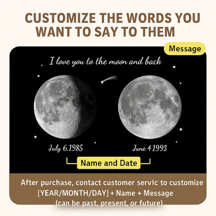 Acrylic Crystal Moon Night Light USB Rechargeable  Double-Sided Luminous Square Bedside Lamp