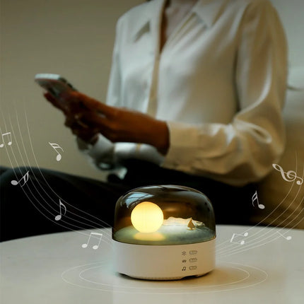 crescent moon night light speaker