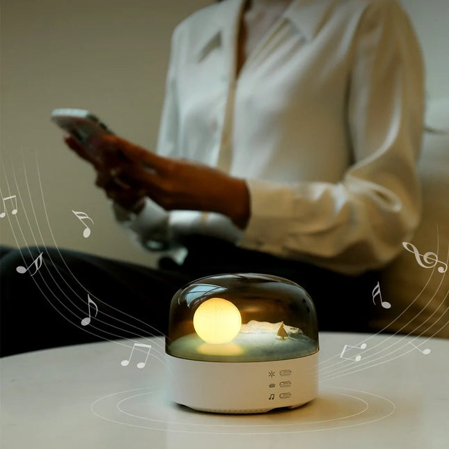 crescent moon night light speaker