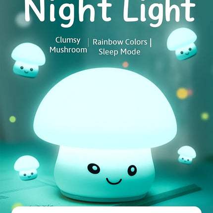 cute mushroom night light

