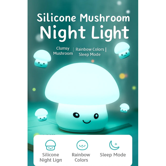 cute mushroom night light

