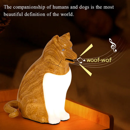 Talking New Lucky Dog Bedside Night Light – USB Charging Decorative Lamp with Sound & Aromatherapy