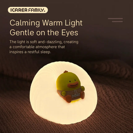 Cartoon Sofa Silicone Night Light Pat Lamp Bedside Bedroom Atmosphere Light with Three-Level Brightness Adjustment