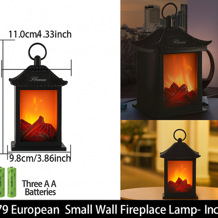 decorative tabletop fireplace lamp

