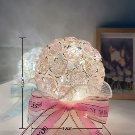 diy glowing rose light


