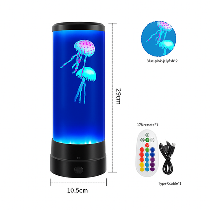 Large Jellyfish Lamp – USB Colorful LED Color-Changing Simulation Aquarium Night Light for Home & Desktop Decor