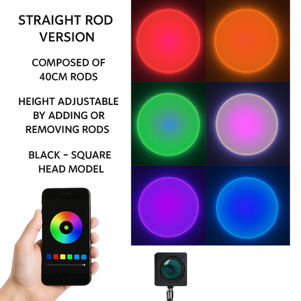 Sunset Floor Lamp – Ambient Lighting for Room & Photography