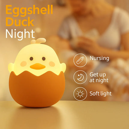 Ocean Whale Patting Silicone Lamp – Baby Feeding Night Light, Eye Protection Bedside Atmosphere Light, USB Rechargeable