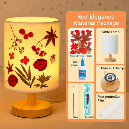 DIY Embossed Table Lamp Kit – Dried Flower Night Light Gift for Mom, Perfect for Mother’s Day