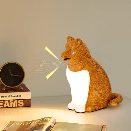 Talking New Lucky Dog Bedside Night Light – USB Charging Decorative Lamp with Sound & Aromatherapy