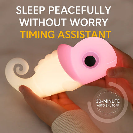 Chameleon Night Light Pat Lamp Colorful Dimming Bedside Lamp Timer LED Creative Children's Gift