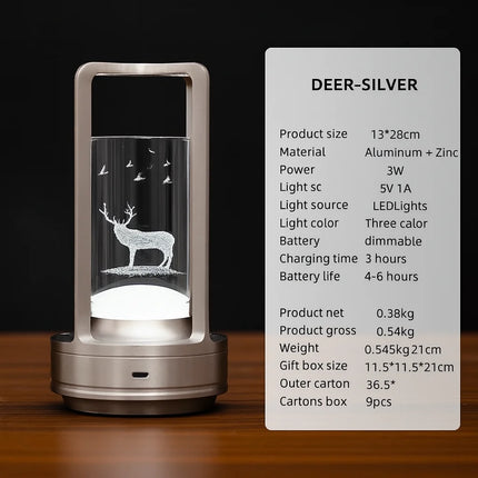 Retro LED Touch Table Lamp – Rechargeable Decorative Atmosphere Light for Bedroom, Bar, Camping, Bedside Use