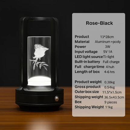 Retro LED Touch Table Lamp – Rechargeable Decorative Atmosphere Light for Bedroom, Bar, Camping, Bedside Use