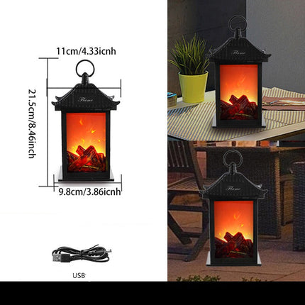 glass tabletop fireplace lamp

