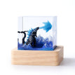 Blue Godzilla with lamp holder