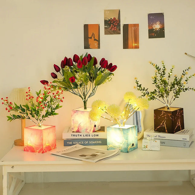 Rechargeable Flower Pot Ambiance Lamp | Indoor-Outdoor Decorative