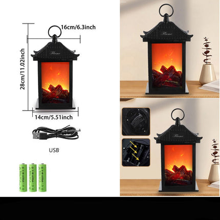 mini fire pit tabletop lamp

