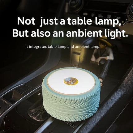 recycled tyre lamp design