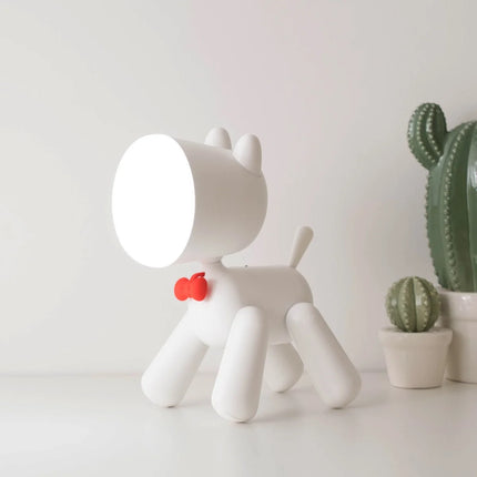 resin puppy dog desk lamp