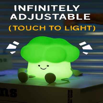 Broccoli Night Light – Rechargeable Portable Table Lamp, Cute Sleep Companion & Bedroom Atmosphere Gift Lamp