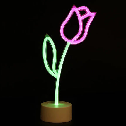 retro neon desk night lamps