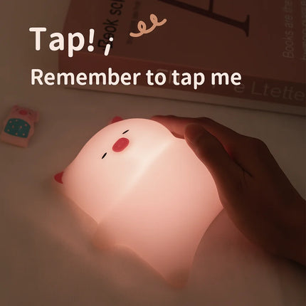 sleeping pig bedside lamp