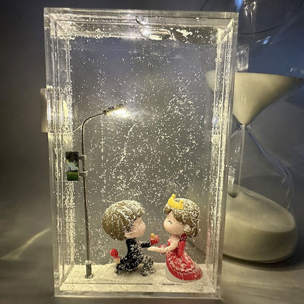 snowman glitter globe
