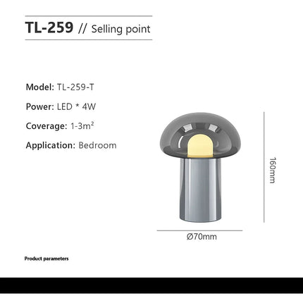 touch control mushroom lamp