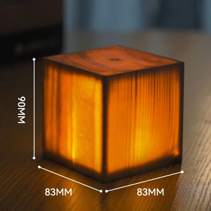 touch control wooden night light