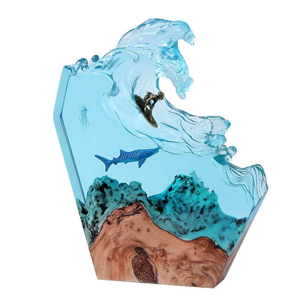 tsunami wave desk lamp