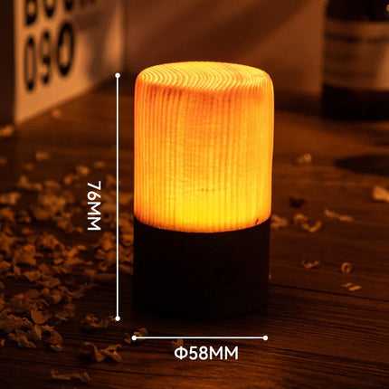 wood and resin night light