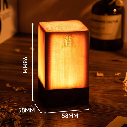 wooden silhouette night lamp